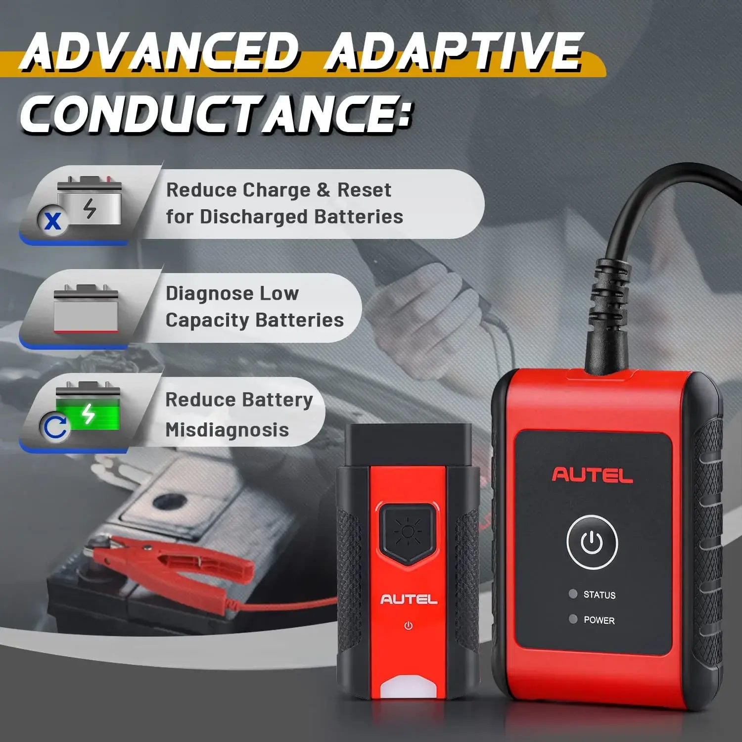 [New Arrivals] Pre-Order! Autel MaxiBAS BT508 Car Battery Tester, 2024 Up of BT506, 6V 12V Load Tester, 100-2000 CCA Automotive Battery Analyzer, 12V 24V Starter and Charging System Tester for 99% Cars, Adaptive Conductance