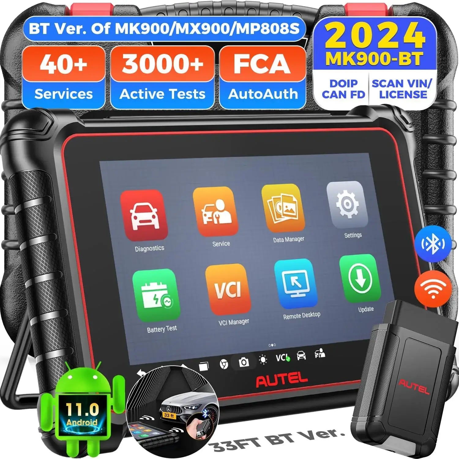 Autel MaxiCOM MK900-BT Automotive Diagnostic Scanner