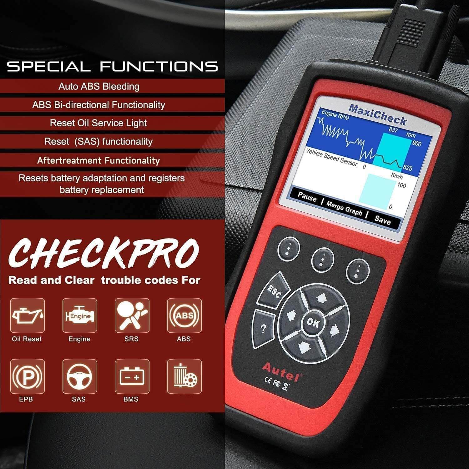 Autel MaxiCheck Pro OBD2 Scanner