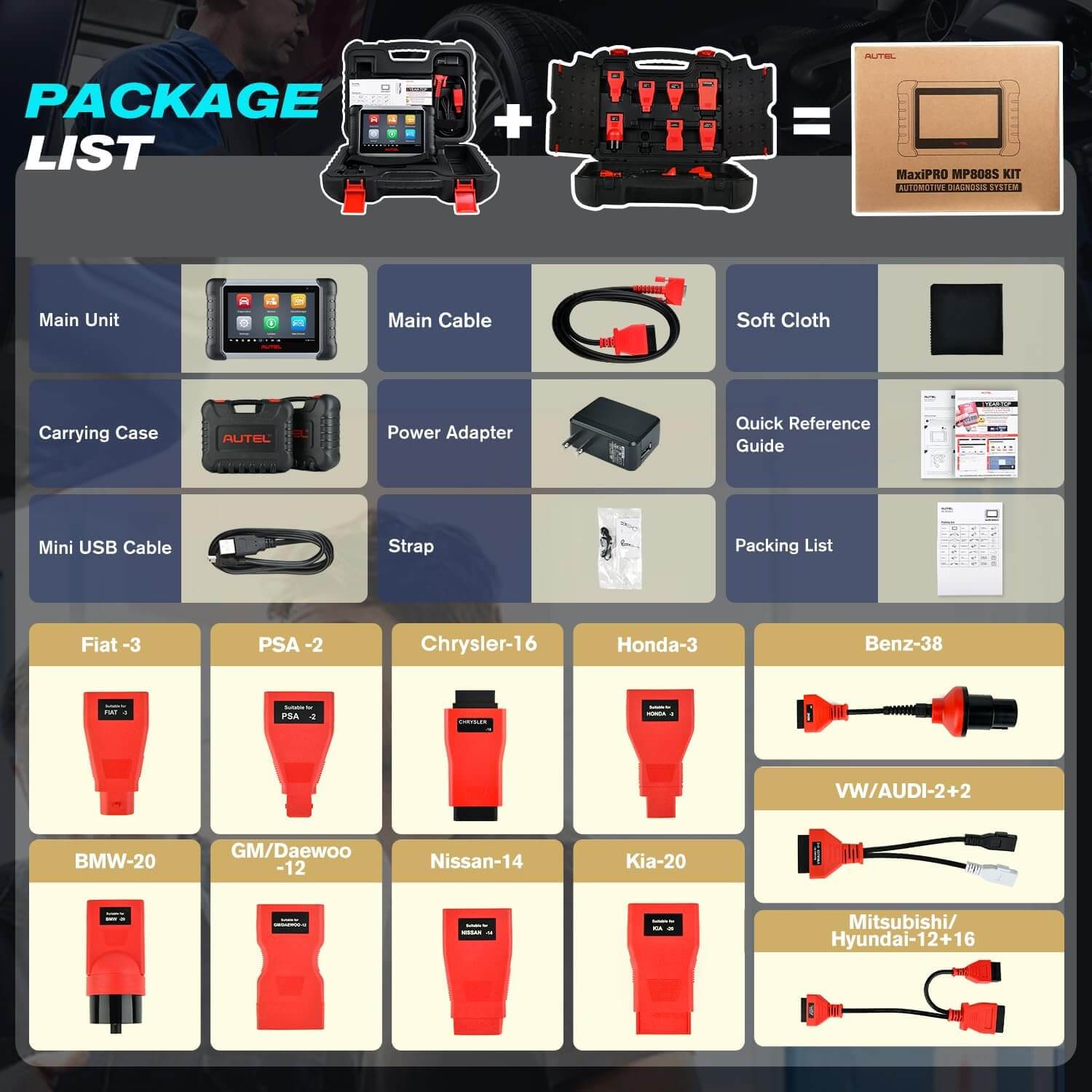 Autel MaxiPRO MP808S Kit Auto Diagnostic Tool