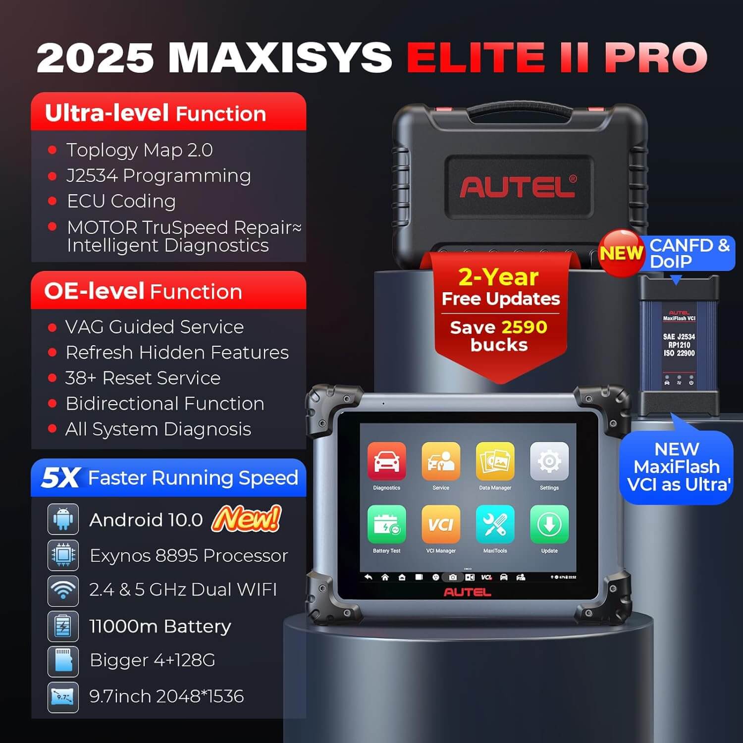 Autel MaxiSys Elite II Pro OBD2 Scanner